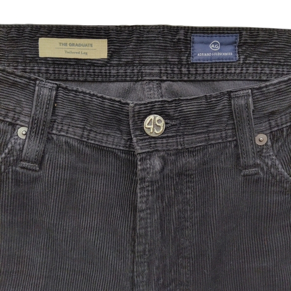 AG Adriano Goldschmied The Graduate Tailored Leg Corduroy Pants Size 33 NWT $198 - Picture 2 of 8